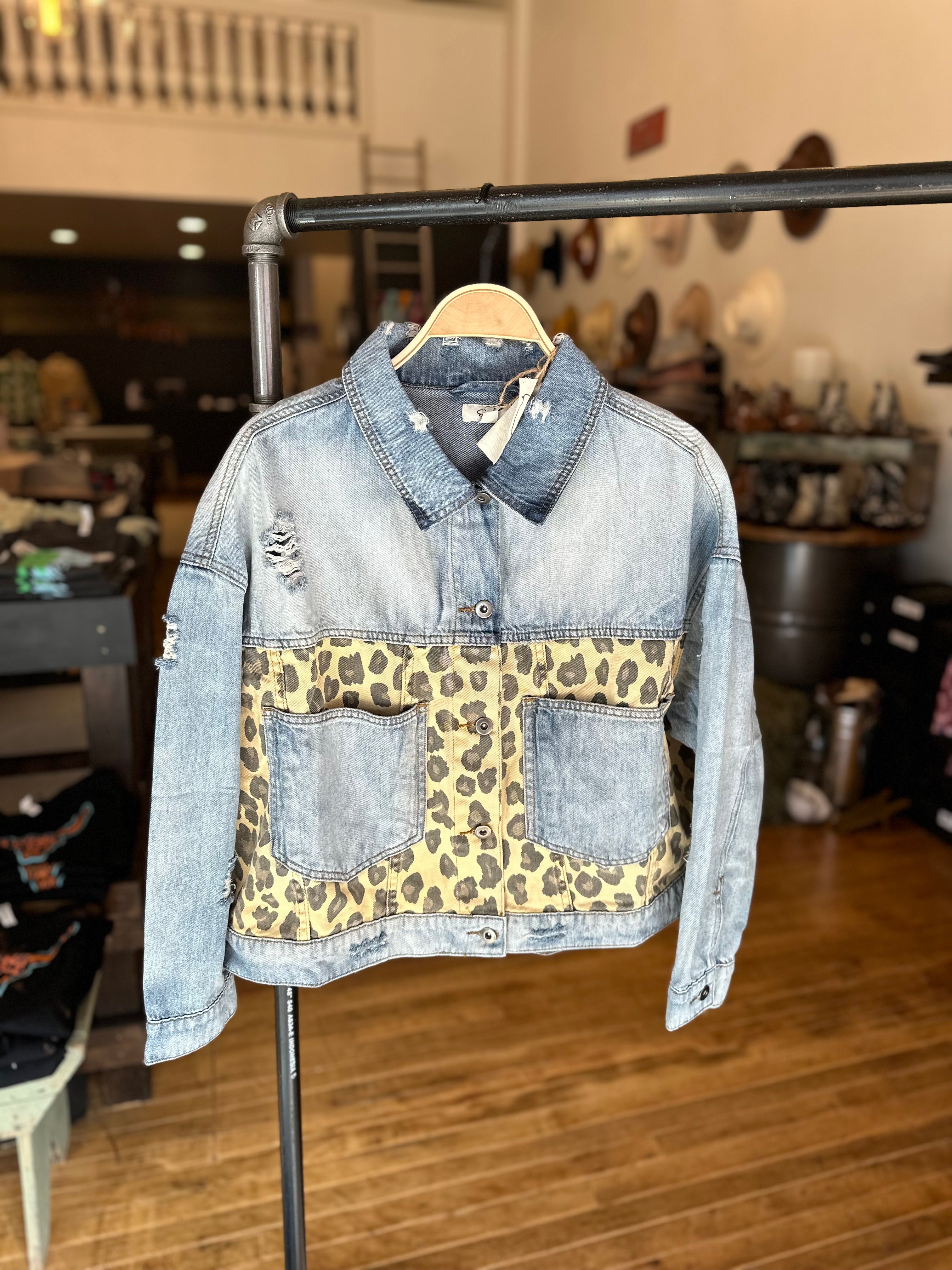 Rock + Roll Denim and Leopard Jacket