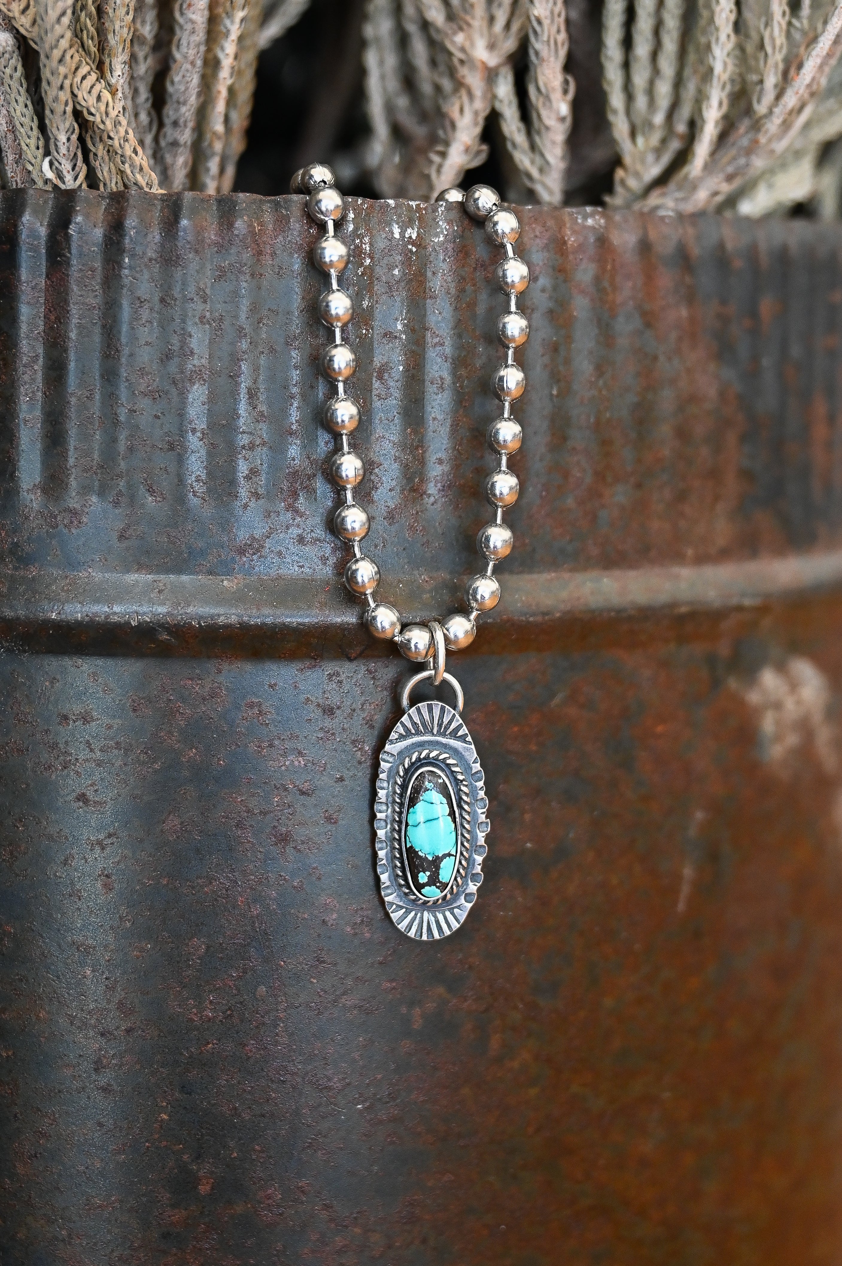 Sterling Silver + Turquoise Small Oval