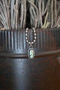 Sterling Silver + Turquoise Small Oval