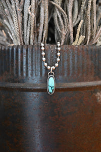 Sterling Silver + Turquoise Small Oval