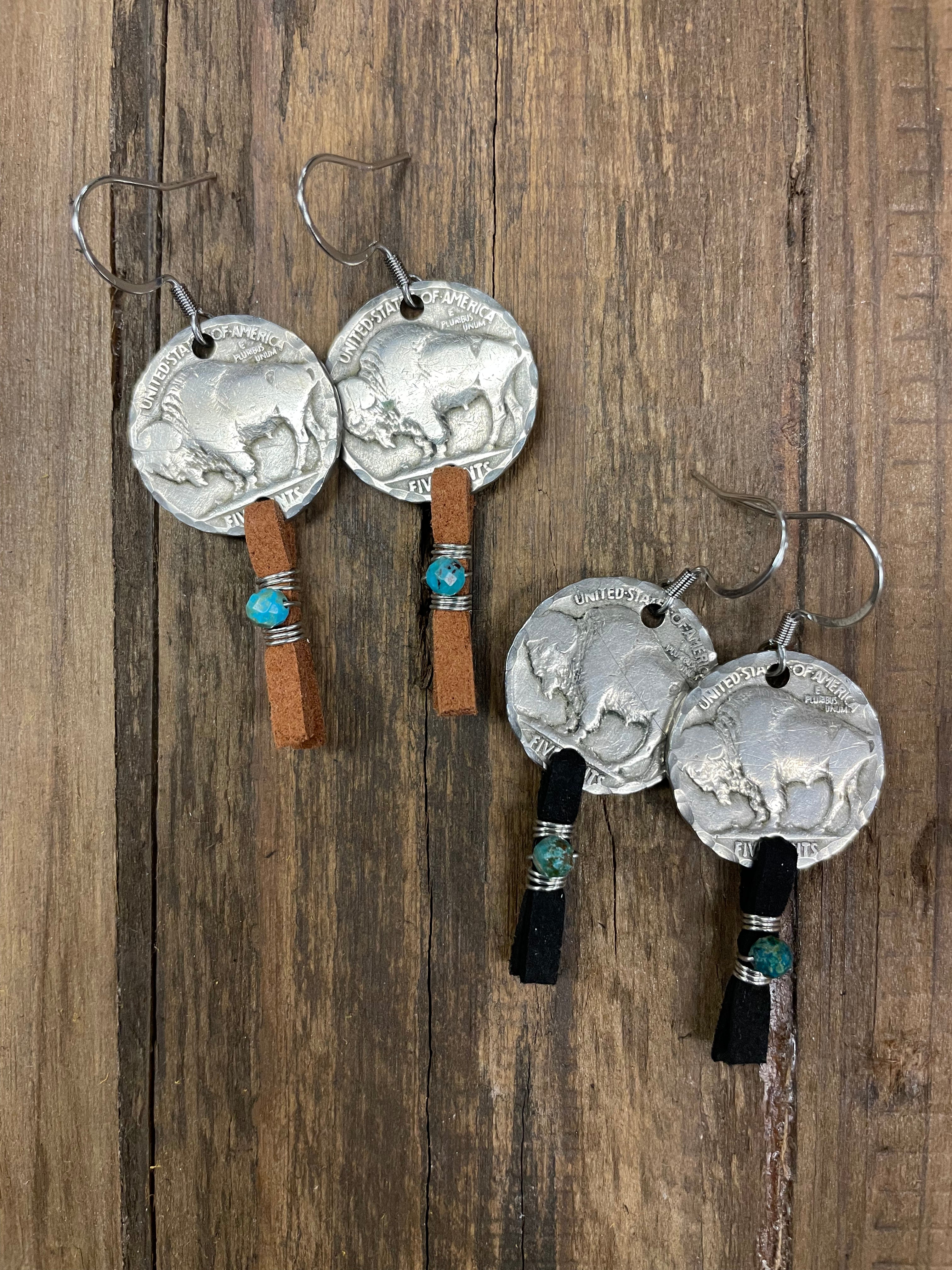 Vintage Buffalo Nickel Earrings