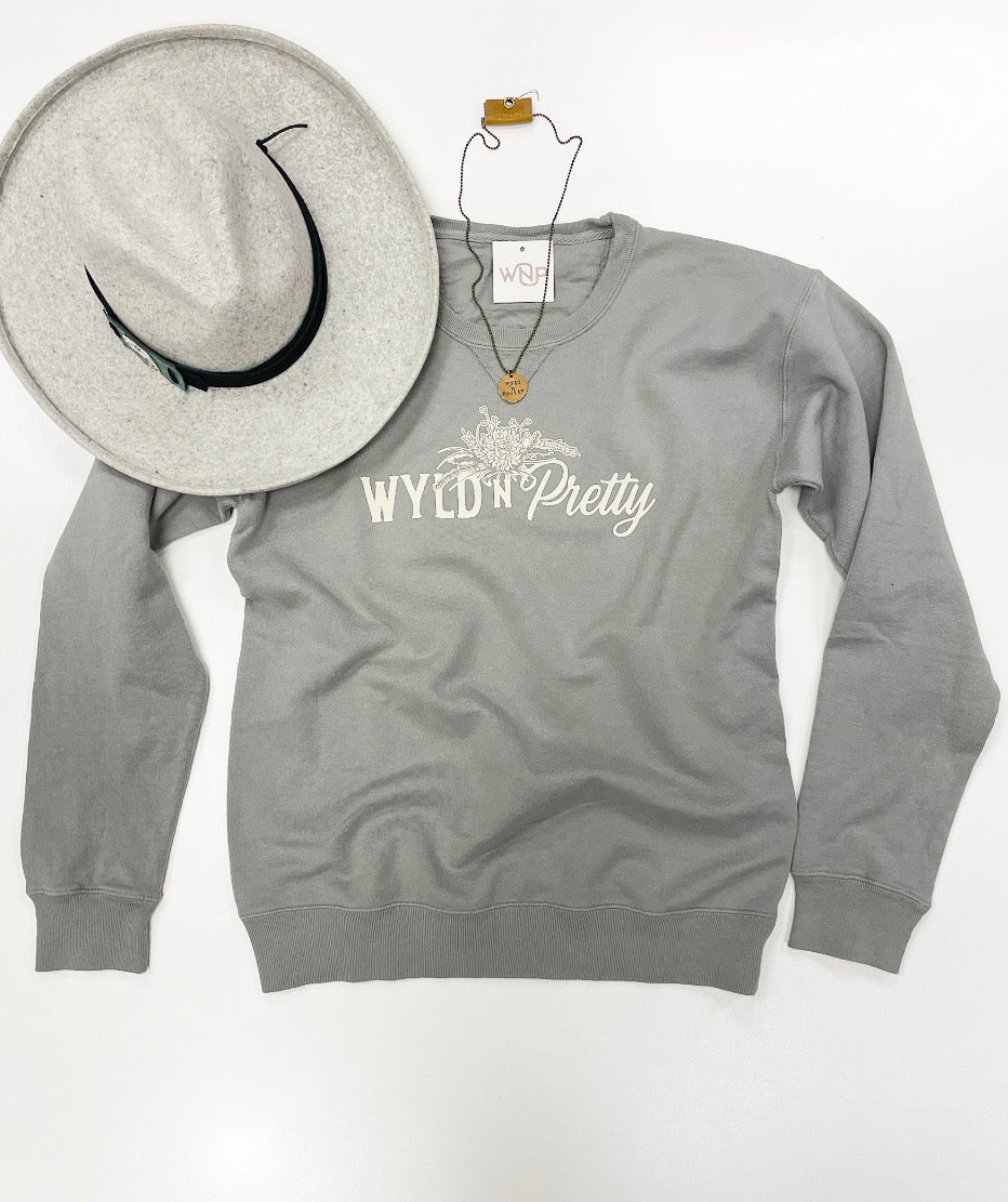 Wyld 'n Pretty Granite Crewneck Sweatshirt